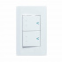 Lucek Placa con Apagador BP02-KB, 2 Interruptores, 127, 16A, Blanco