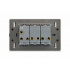 Lucek Placa con Apagador BF03/3-P, 2 Interruptores, 127 - 250V, 16A, Plata  2