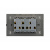 Lucek Placa con 3 Interruptores BF10-N, 120 - 250V, 16A, Negro  2