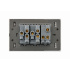 Lucek Tomacorriente BF14-P, 1 Enchufe + 2 Apagadores, 110 - 250V, 15A, Plata  2