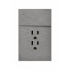 Lucek Tomacorriente BF14-P, 1 Enchufe + 2 Apagadores, 110 - 250V, 15A, Plata  1