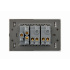 Lucek Tomacorriente BF19-P, 1 Enchufe + 2 Apagadores, 110 - 250V, 15A, Gris  2