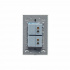 Lucek Placa con Apagador BP02-CBB, 2 Interruptores, 127 - 250V, 16A, Cristal Dorado Marfil  3