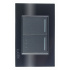 Lucek Placa con Apagador BP02/3-CNN, 2 Interruptores, 250V, 16A, Cristal Negro  1