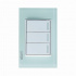 Lucek Placa con Apagador BP03-CCB, 3 Interruptores, 250V, 16A, Cristal Blanco  1