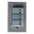 Lucek Placa con Apagador BP03-CDM, 3 Interruptores, 250V, 16A, Cristal Dorado  3