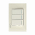 Lucek Placa con Apagador BP03/3-KH, 3 Interruptores, 127 - 250V, 16A, Hueso  1