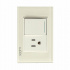 Lucek Tomacorriente BP07-KH, 1 Enchufe + 1 Apagador, 110 - 250V, 15A, Beige  1