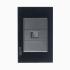 Lucek Placa de Pared BP12-KN, RJ-45, 1 Puerto, Negro  1