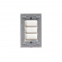 Lucek Placa para Pared BP1200-CDM, 3 Puertos, 1 Pieza, Dorado - Imagen adicional 1