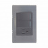 Lucek Tomacorriente BP13-M/P, 1 Enchufe + 2 Apagadores, 110 - 250V, 16A, Gris/Plata  2