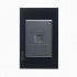 Lucek Placa de Pared BP17-CNN, RJ-11, 1 Puerto, Cristal Negro  1