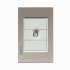 Lucek Placa de Pared BP18-CDM, Coaxial, 1 Puerto, Cristal Dorado
