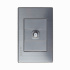 Lucek Placa de Pared BP18-M/P, 1 Puerto Coaxial, Plata  1