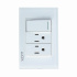 Lucek Tomacorriente BP20-CBB, 2 Enchufes + 1 Apagador, 110 - 250V, 15A, Cristal Blanco  1