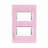 Lucek Placa de Pared PP010-KP, 1 Puerto, Rosa  1