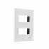 Lucek Placa de Pared PP020-CCB, 2 Puertos, Cristal Blanco  1