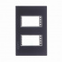 Lucek Placa de Pared PP020-KN, 2 Puertos, Negro  1
