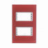 Lucek Placa de Pared PP020-KR, 2 Puertos, Rojo