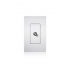 Lutron Placa de Pared, Coaxial, 1 Puerto, Blanco  1