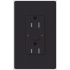 Lutron Tomacorriente CAR-15-GFST-BL-S, 2 Enchufes, 125V, 15A, Negro