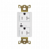Lutron Tomacorriente CAR2S20DTRWH, 2 Enchufes, 120V, 20A, Blanco