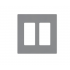 Lutron Placa de Pared 2 Espacios, Gris  1