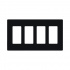 Lutron Placa de Pared 4 Espacios, Negro  1