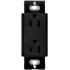 Lutron Tomacorriente SCR-15-MNL, 2 Enchufes, 15A, Negro  1