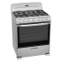 Mabe Estufa y Horno de Gas 30" EM7646BSIS2, 6 Quemadores, Plata/Negro  2