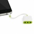 Macall Divisor de Audio, 3.5mm - 3x 3.5mm, Blanco/Verde  3