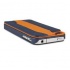 Macally Funda Protectora con Soporte Pop-Up para iPhone 4/4s, Azul/Naranja  3