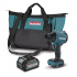 Makita Pistola de Aire AS001GA101, 40V, Negro/Verde - Incluye Bolsa de Transporte 5 Boquillas, Cargador DC40RC y Bateria BL4020  1