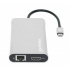Manhattan Docking Station 130660 USB C, 4x USB, 2x USB C, 3x HDMI, 1x RJ-45, 1x SD, 1x Micro SD, Gris  4