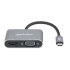 Manhattan Docking Station 130691 USB C, 1x USB, 1x USB C PD, 1x HDMI, 1x VGA, Gris  3