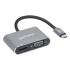 Manhattan Docking Station 130691 USB C, 1x USB, 1x USB C PD, 1x HDMI, 1x VGA, Gris  2