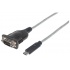 Manhattan Cable USB C Macho - Serial Macho, 45cm, Gris/Negro  1