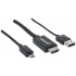 Manhattan Cable HDMI + USB Macho - HDMI Macho, 1080p, Negro  5