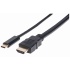 Manhattan Cable HDMI Macho - USB C Macho, 4K, 30Hz, 2 Metros, Negro  1