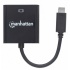 Manhattan Adaptador USB-C 3.1 Macho - VGA Hembra, Negro  3