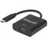 Manhattan Adaptador USB-C 3.1 Macho - HDMI Hembra, Negro ― Equipo de trabajo recuperado  1