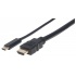 Manhattan Cable USB C Macho - HDMI Macho, 1 Metro, Negro  1