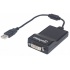 Manhattan Adaptador USB Macho - DVI Hembra, Negro  1
