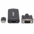 Manhattan Adaptador VGA (D-Sub)/USB - HDMI, 1920 x 1200 Pixeles, Negro  2