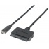 Manhattan Cable SATA Macho - USB 3.1 Macho, 25cm, Negro  1