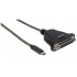 Manhattan Cable USB-C Macho - Paralelo Macho, 1 Metro, Negro  2