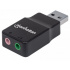 Manhattan Adaptador USB 2.0 Macho - 2x 3.5mm Hembra, Negro  1
