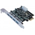 Manhattan Tarjeta PCI Express 152891, 4x USB 3.0, 5 Gbit/s  1