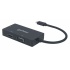 Manhattan Convertidor USB C Macho - VGA/DVI/HDMI Hembra, Negro  1