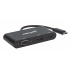 Manhattan Hub USB-C Macho - 1x HDMI Hembra, 1x Display Port Hembra, 1x VGA Hembra, Negro  2